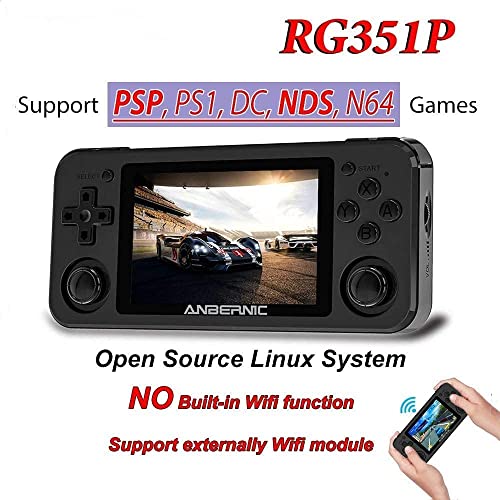 RG351P Black Handheld Game Console C1337