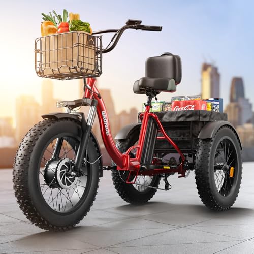 Electric Trike 20" Fat Tire 3 Wheel Folding Electric Tricycle H988
