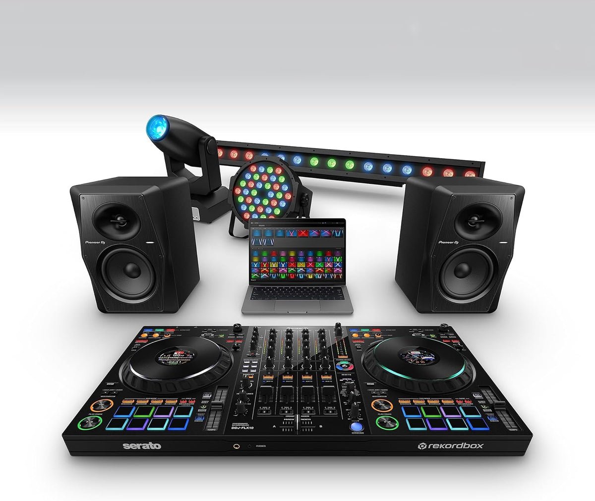 Black 4-deck DJ Controller A301