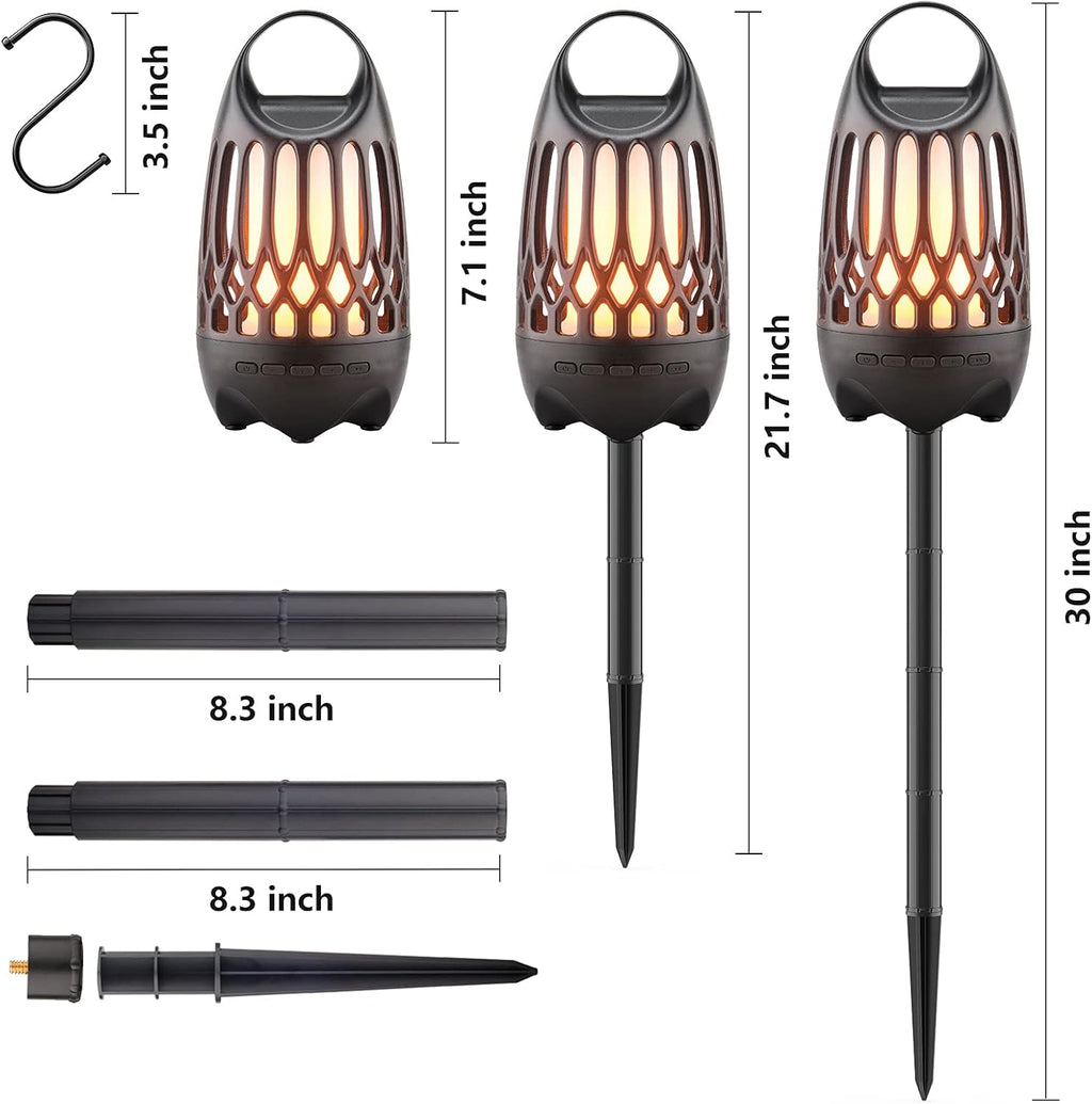 Portable Bluetooth LED Flame Speaker with Pole H913