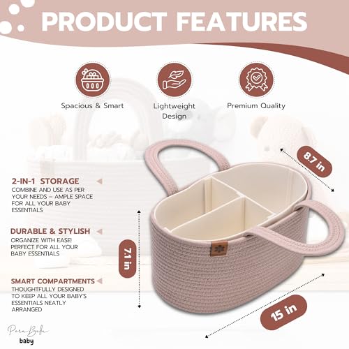 Baby Diaper Caddy Organizer Basket P565