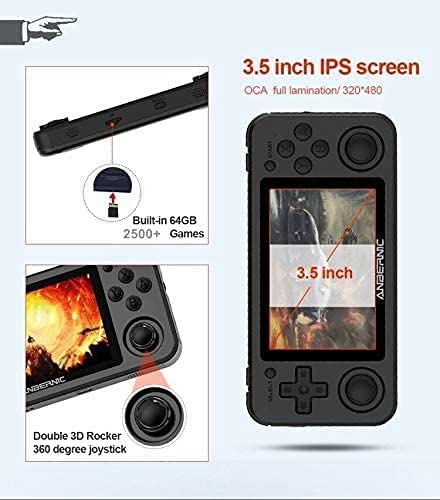 RG351P Black Handheld Game Console C1337