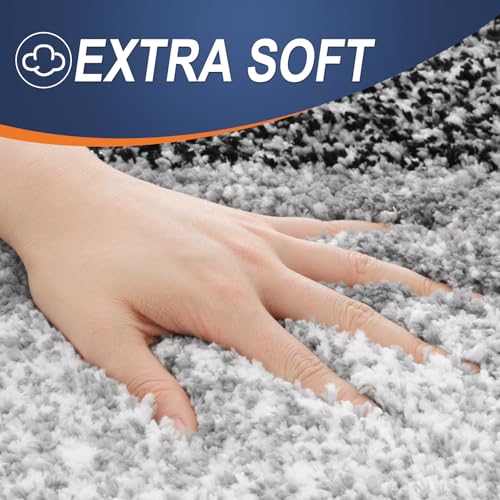 Grey U-Shaped Microfiber Toilet Bath Mat Q2163