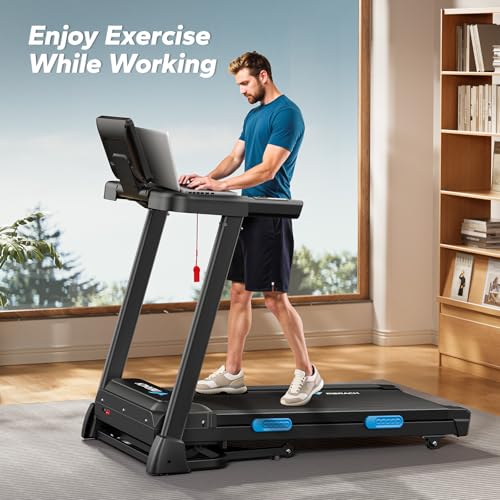Foldable Treadmill with Incline, 7.5MPH, 16.5" Wider Belt B137205