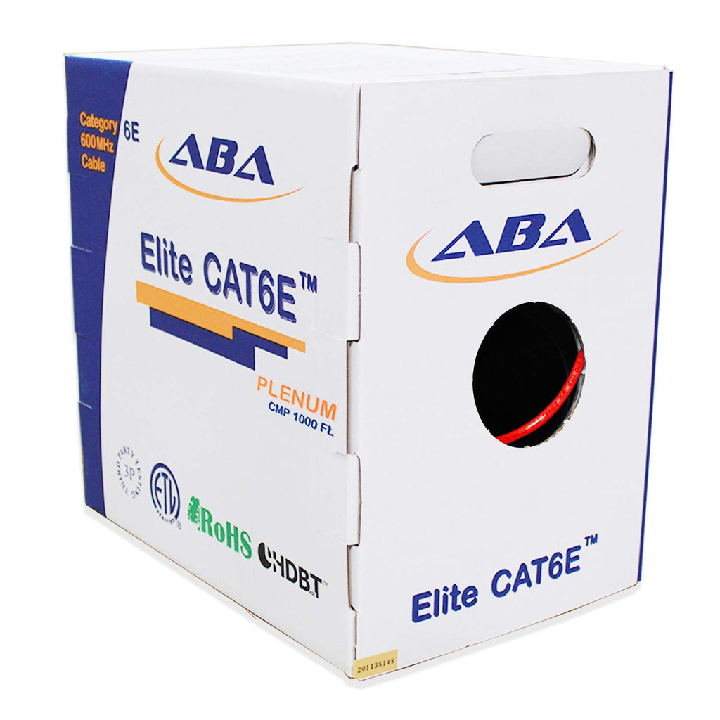 Cat6e Plenum 23AWG UTP 1000 Feet Solid Pure Copper Cable M882447