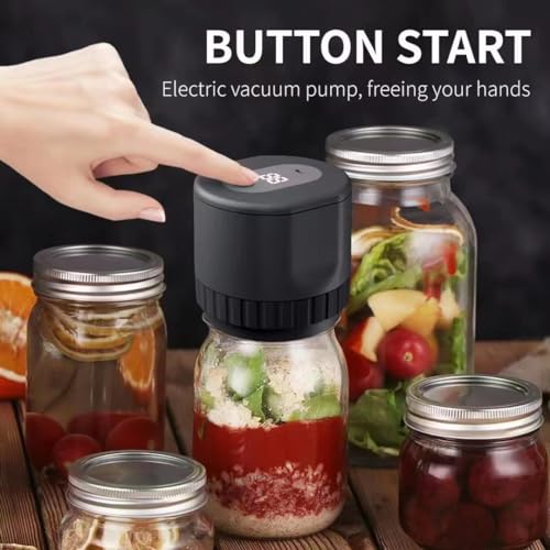 Black Electric Mason Jar Vacuum Sealer O4370