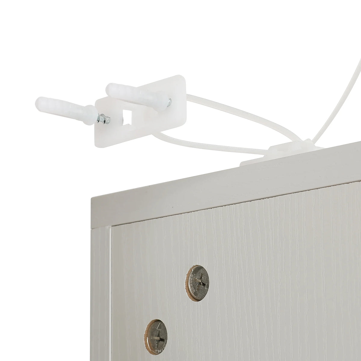 White 4 Door Tall Corner Storage Cabinet E400764