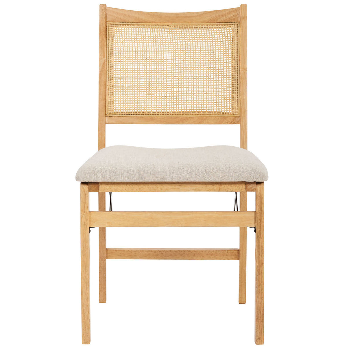 Folding Dining Chair Natural Beige Fabric E8879
