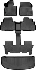 Black 3 Row & Cargo Liner Floor Mat Set Q8558