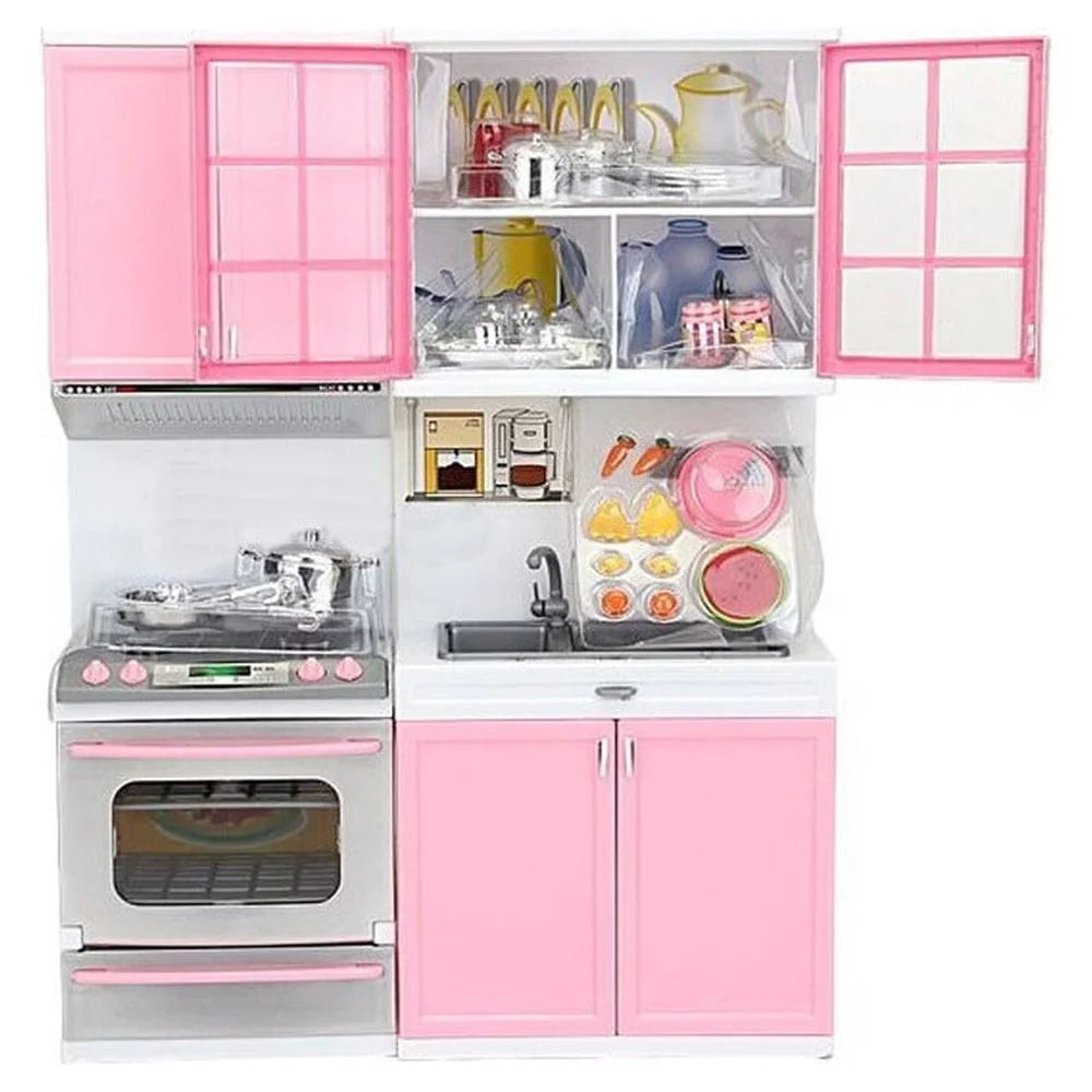 Mini Kids Kitchen Pretend Play Cooking Set Cabinet Stove Toy, 12.5 x 9.5 x 3 inch F6278