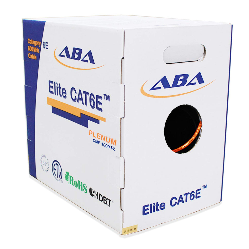 Cat6e Plenum 23AWG UTP 1000 Feet Solid Pure Copper Cable M882447