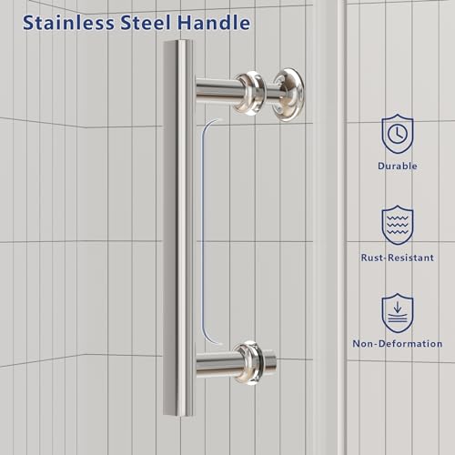 Chrome Semi Frameless Pivot Swing Shower Door, 32 in.W X 72 in.H, Clear Glass L80337