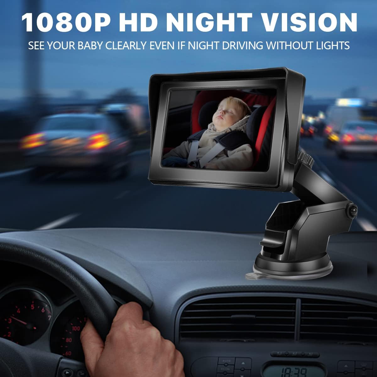 Baby Car Mirror with 4.3 HD Display Night Vision I1370