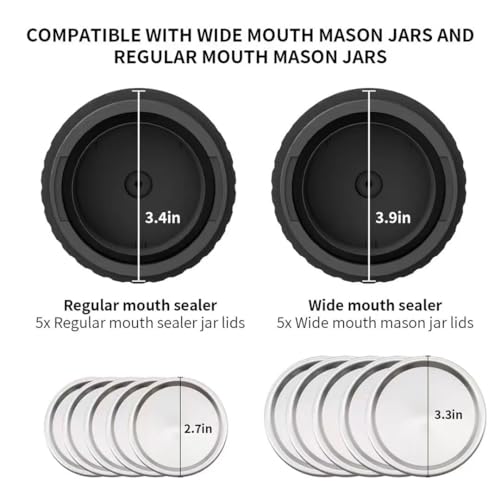 Black Electric Mason Jar Vacuum Sealer O4370