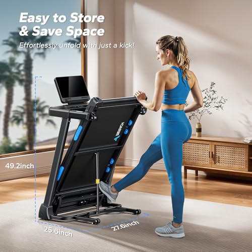 Foldable Treadmill with Incline, 7.5MPH, 16.5" Wider Belt B137205