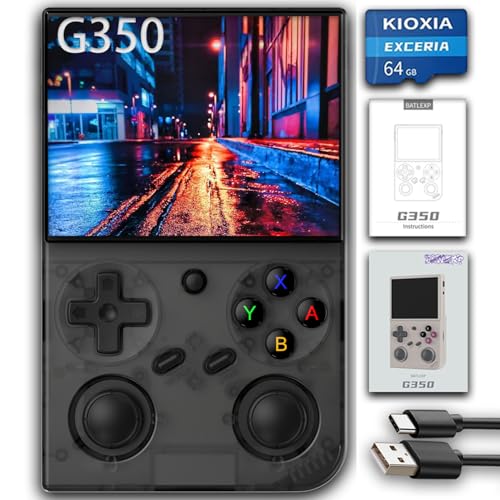 Retro Game Console with 3.5-inch IPS Screen, 64G TF Card, 3200mAh Battery W965