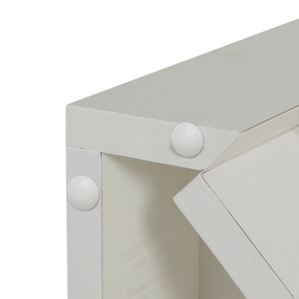 White 4 Door Tall Corner Storage Cabinet E400764