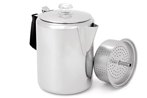 Glacier Stainless Steel Percolator Coffee Pot with Silicone Handle L39862