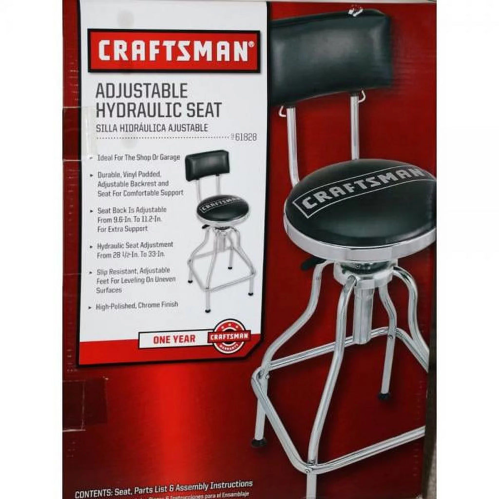 Black Adjustable Hydraulic Seat Stool P120