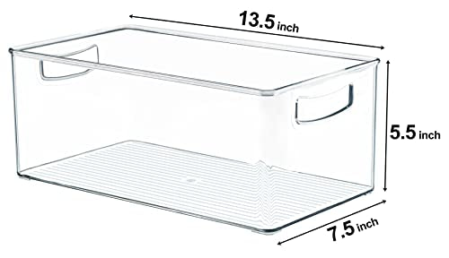 2 Pack Deep Freezer Organizer Bins, Stackable Chest Freezer Storage Bins, Food-Grade Plastic H500691