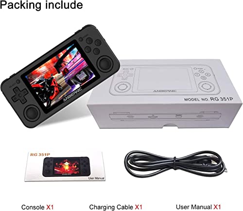 RG351P Black Handheld Game Console C1337