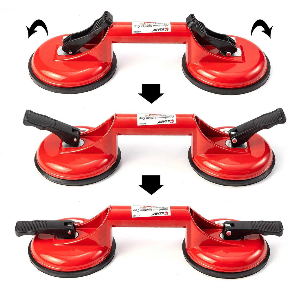 Floor Gap Fixer Tool with Double Aluminum Suction Cup, Rubber Mallet and Foam O810