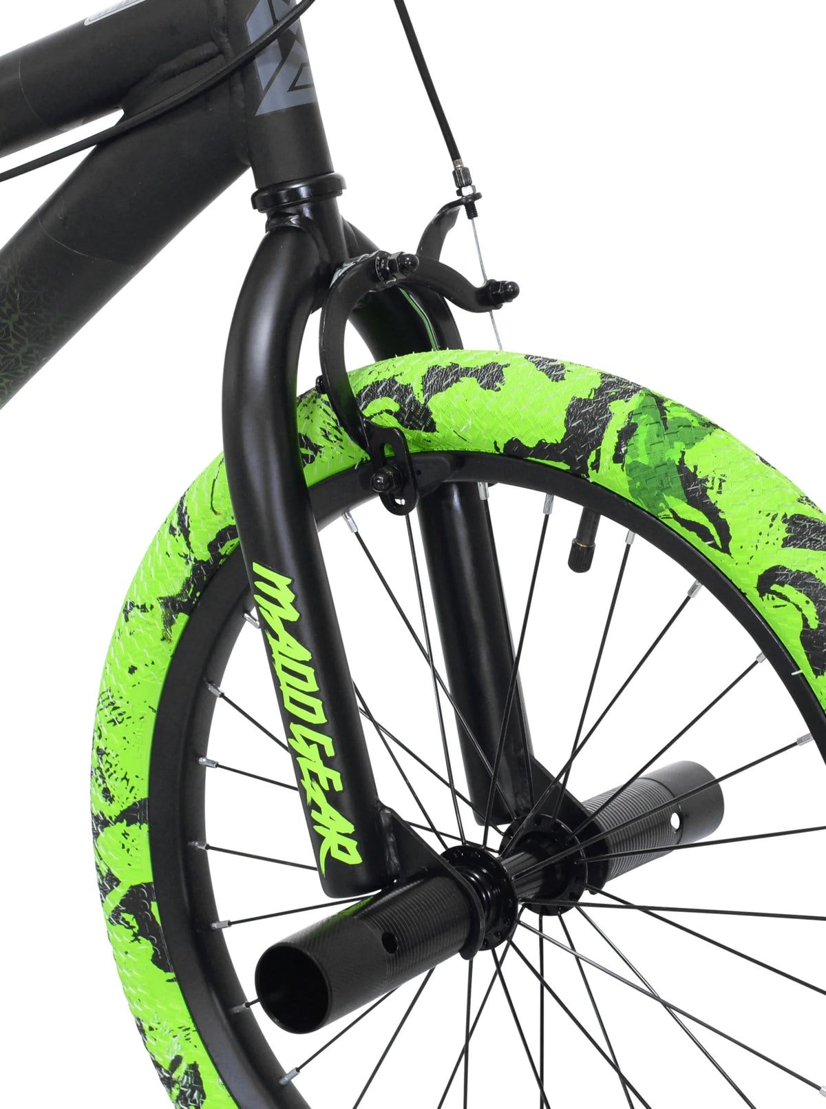 18" Black and Green BMX Bike B711