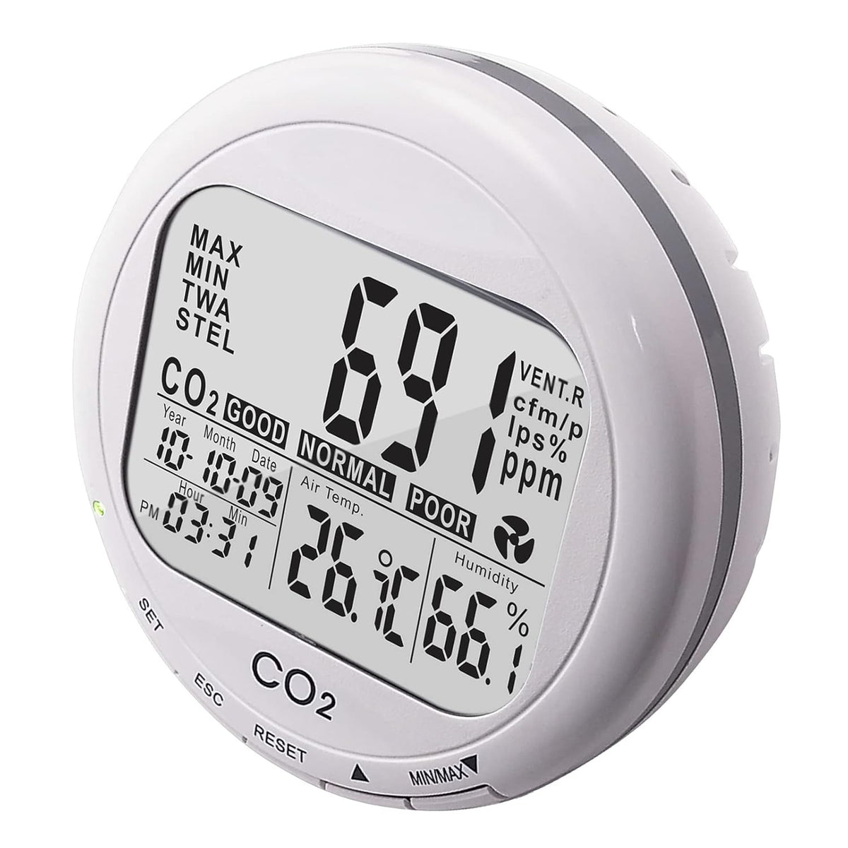 CO2 Carbon Dioxide Monitor with Relay Function NDIR Sensing Probe C481187