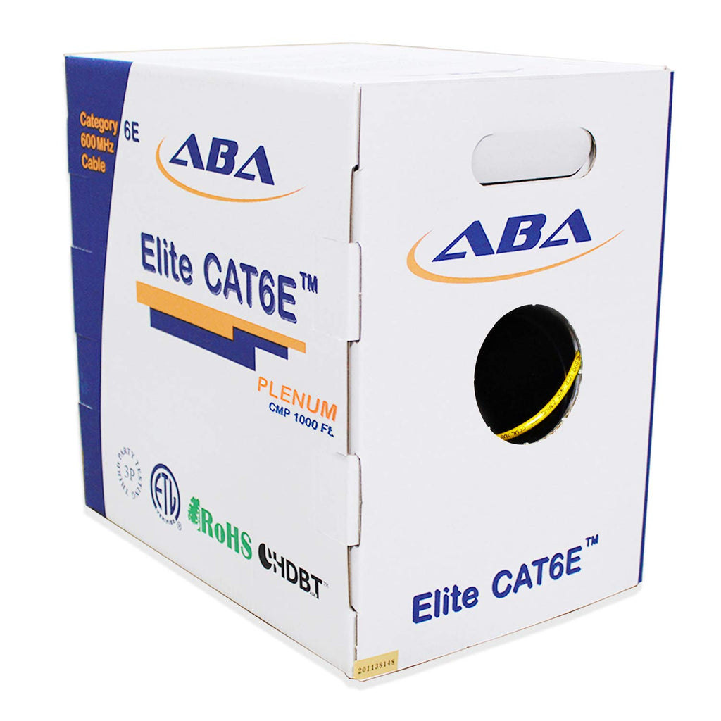 Cat6e Plenum 23AWG UTP 1000 Feet Solid Pure Copper Cable M882447