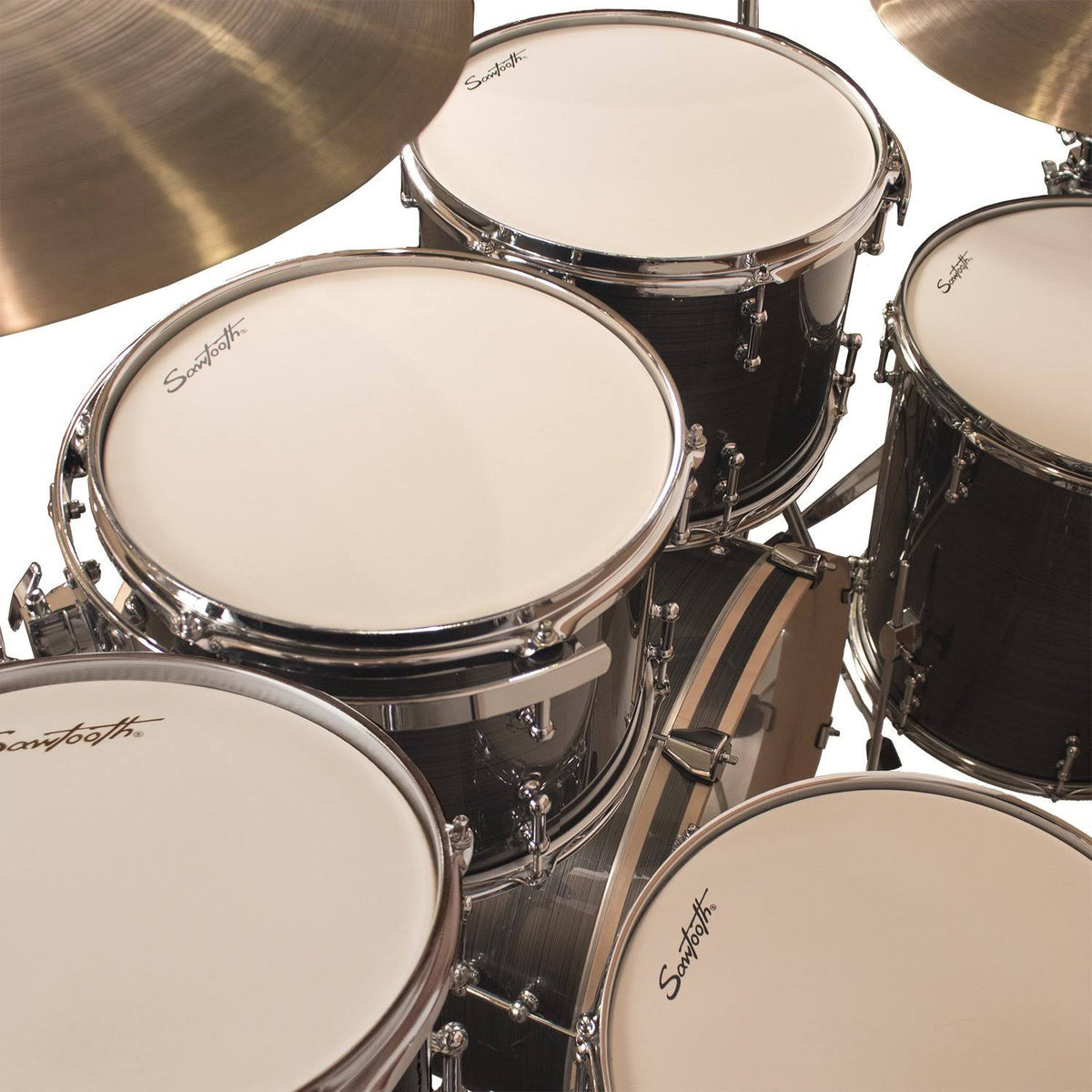 7-Piece Drum Set Shell Pack, Silver Streak B625961