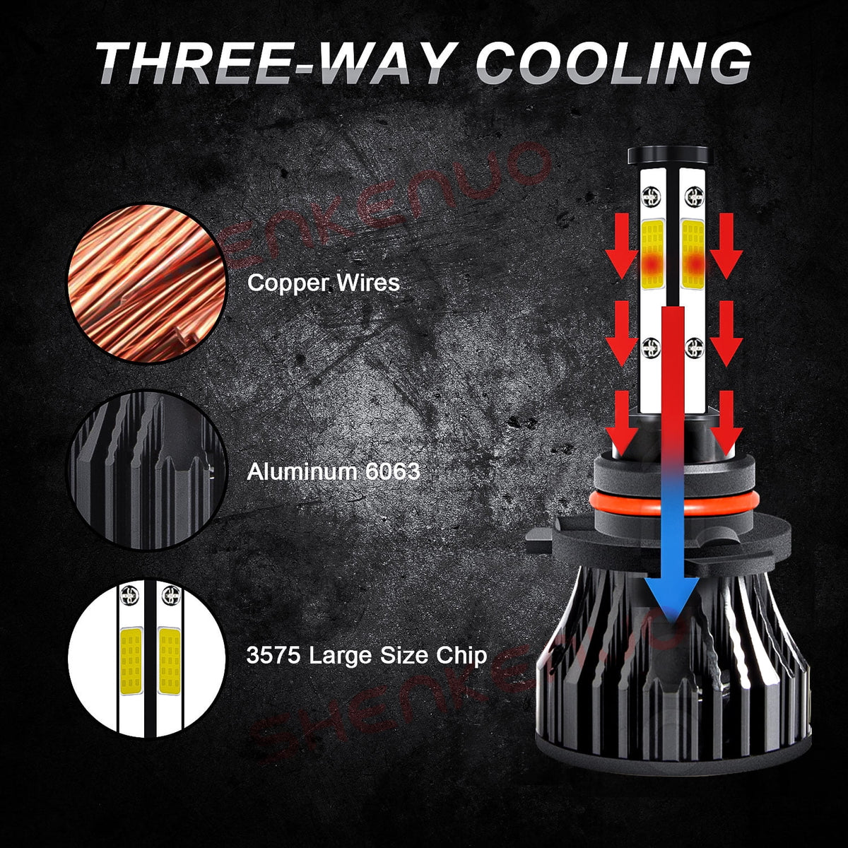 9005 H11 LED Headlight Bulbs 6x Bulbs Combo X742997