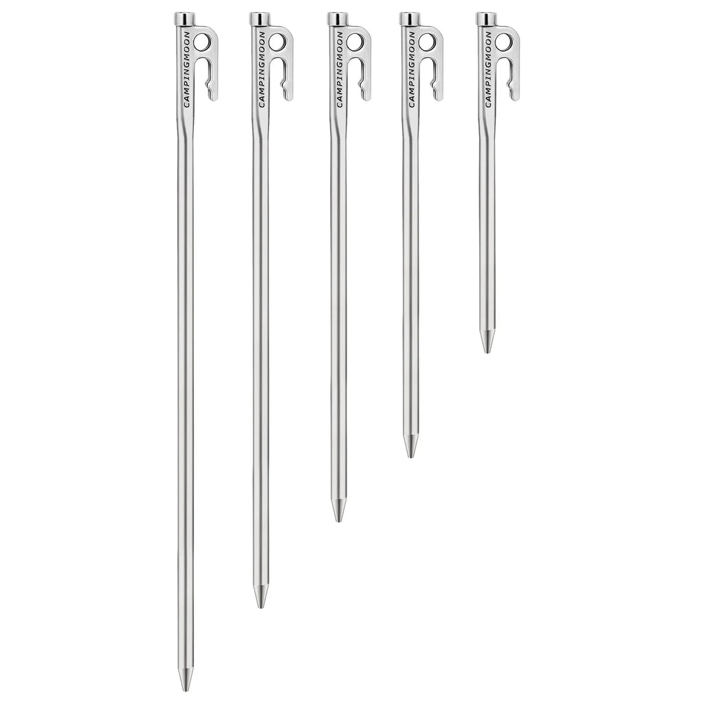Heavy Duty Steel Tent Stake Kit with Hook and Hole Design V7897