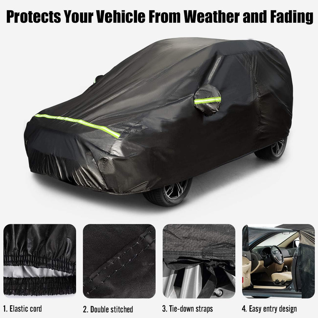 SUV Car Cover 5 Layer Waterproof Windproof Scratch Resistant Pack of 2 A657302
