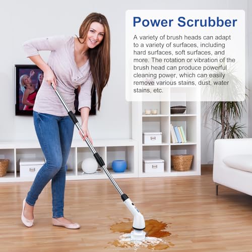 Cordless Electric Spin Scrubber with 6 Replaceable Heads Z7978