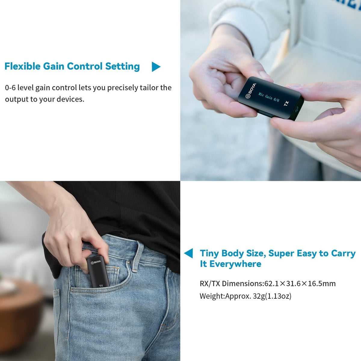 Wireless Lavalier Microphone for Camera DSLR Camcorder 2.4GHz Dual Channel Lapel Mic Y627
