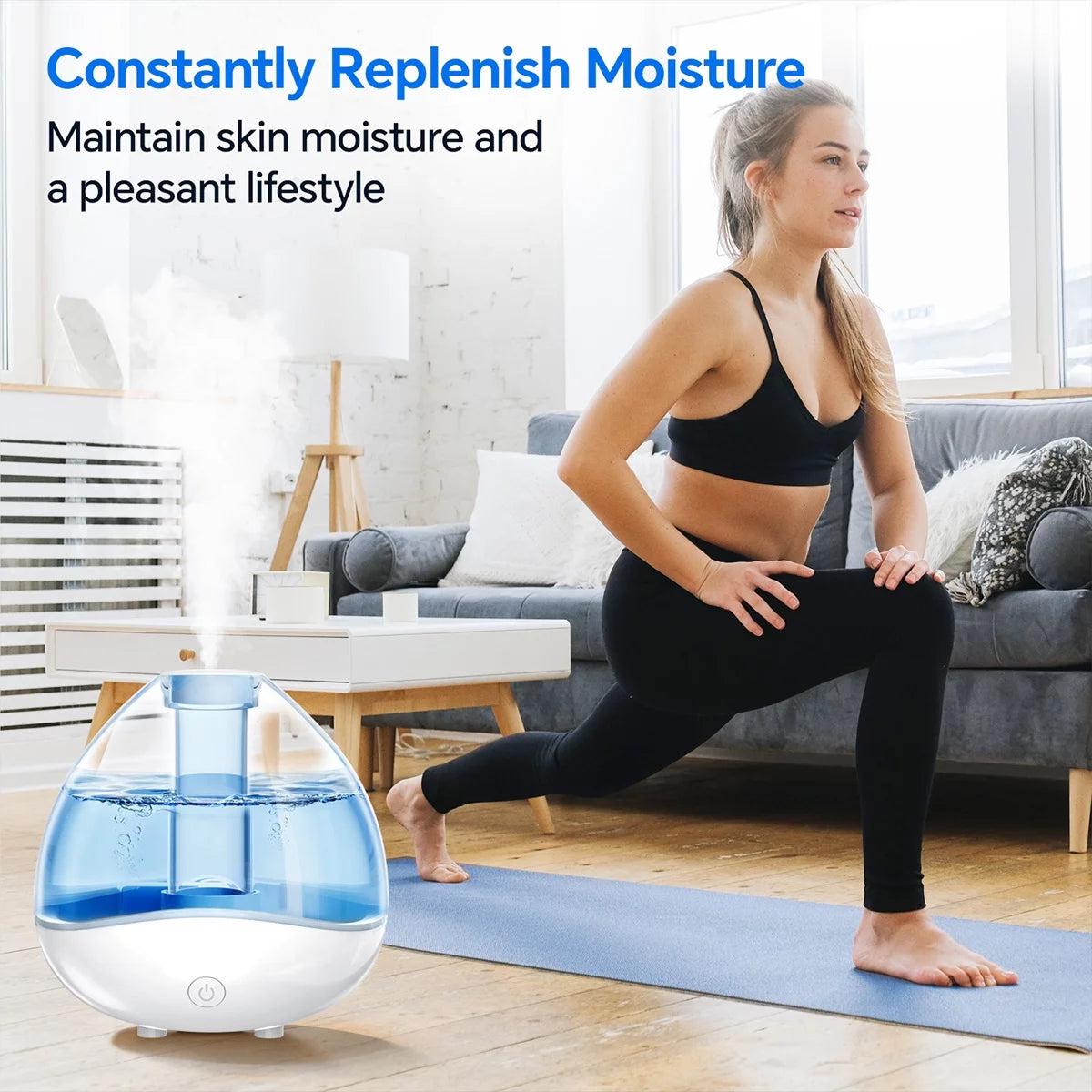 1.5L Ultrasonic Humidifier with Diffuser and 7 Color Night Light S6987