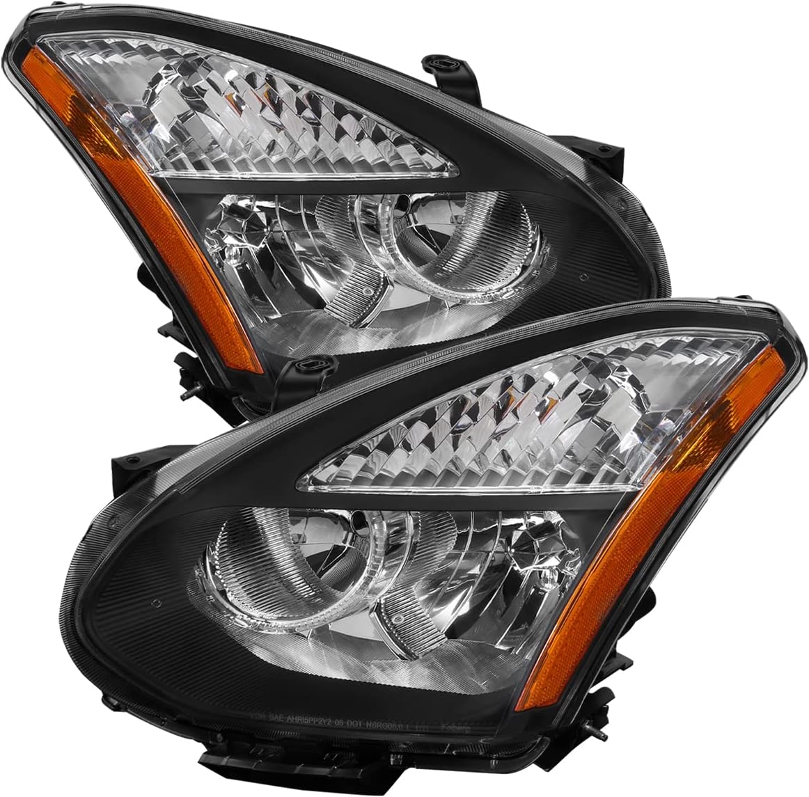 Black Headlights Lamps Turn Signal Left+Right A57688