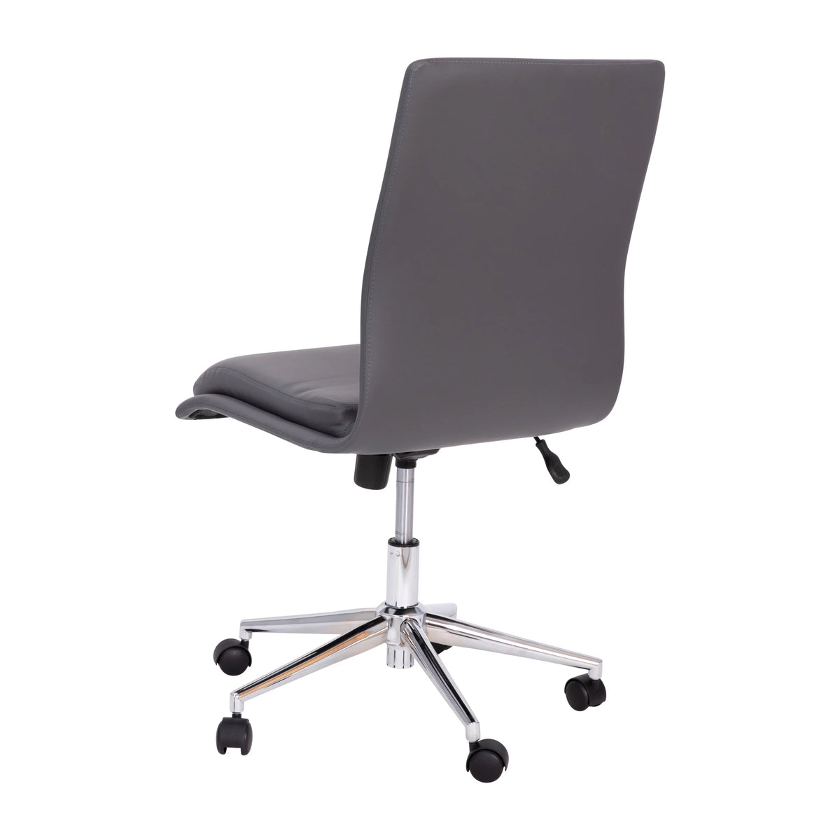 Gray Mid-Back Armless Swivel Task Office Chair W1498