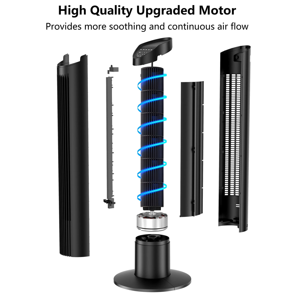 35 Standing Floor Fan with Remote, 3 Speeds, 3 Modes, 8H Timer I983562