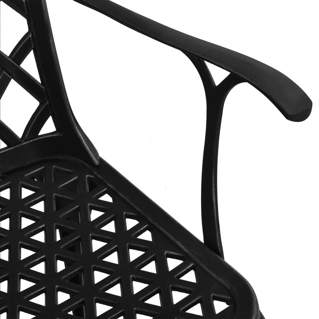 5 Piece Cast Aluminum Black Bistro Set K23473