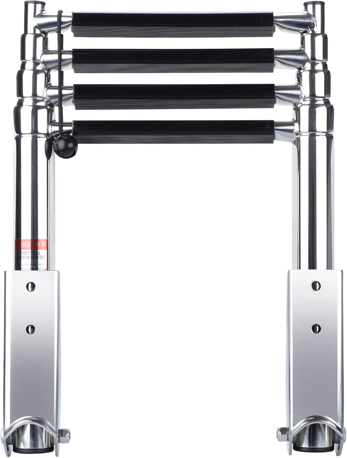 Telescopic 4 Step Stainless Steel Boat Ladder, 900 Pound Capacity, Pack of 2 W92283