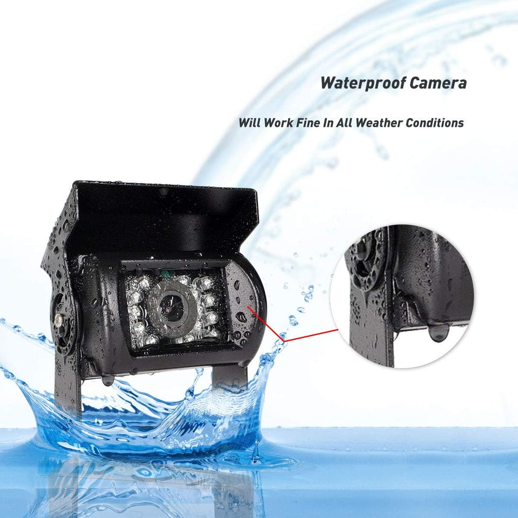 Backup Camera with Monitor 4 Channels Split Screen Wired Camera M67463