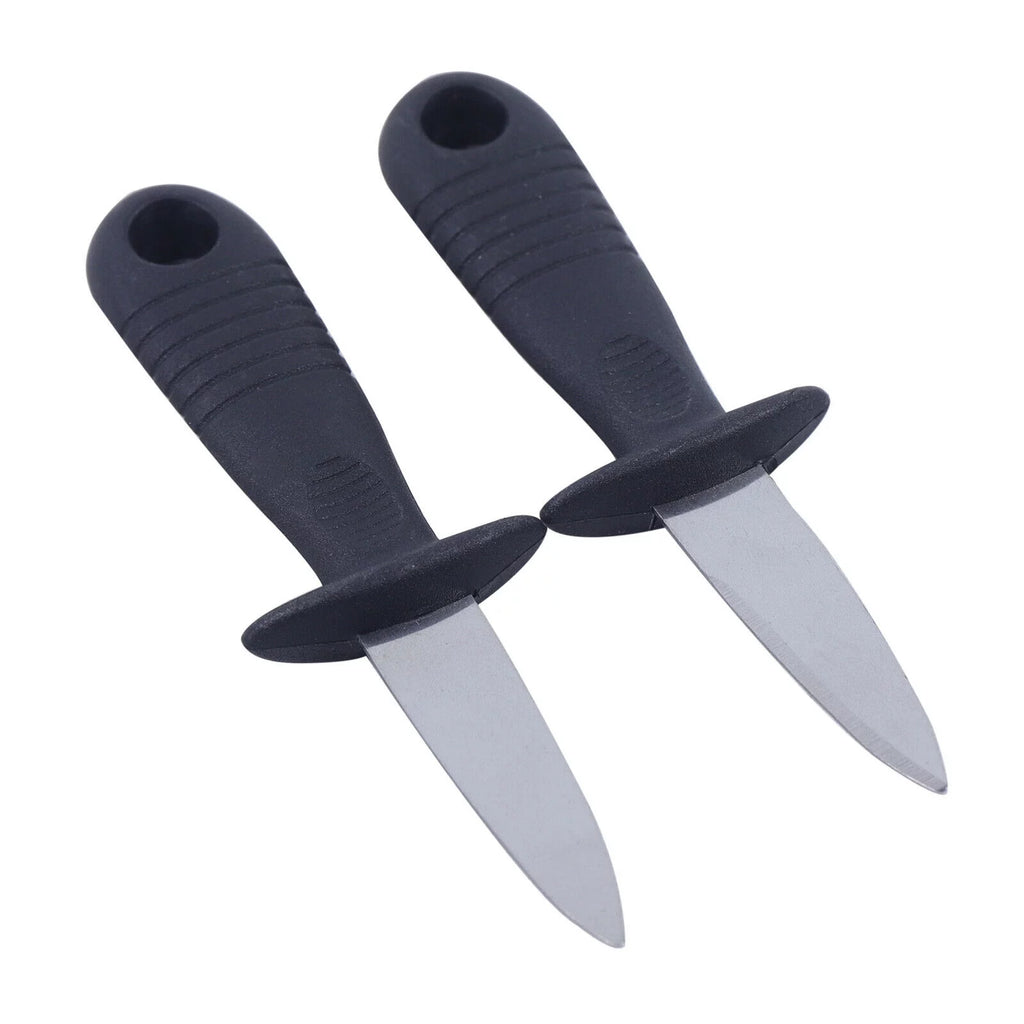 Manual Oyster Clam Shucker Stainless Opener Tool with 2 Blade Q593
