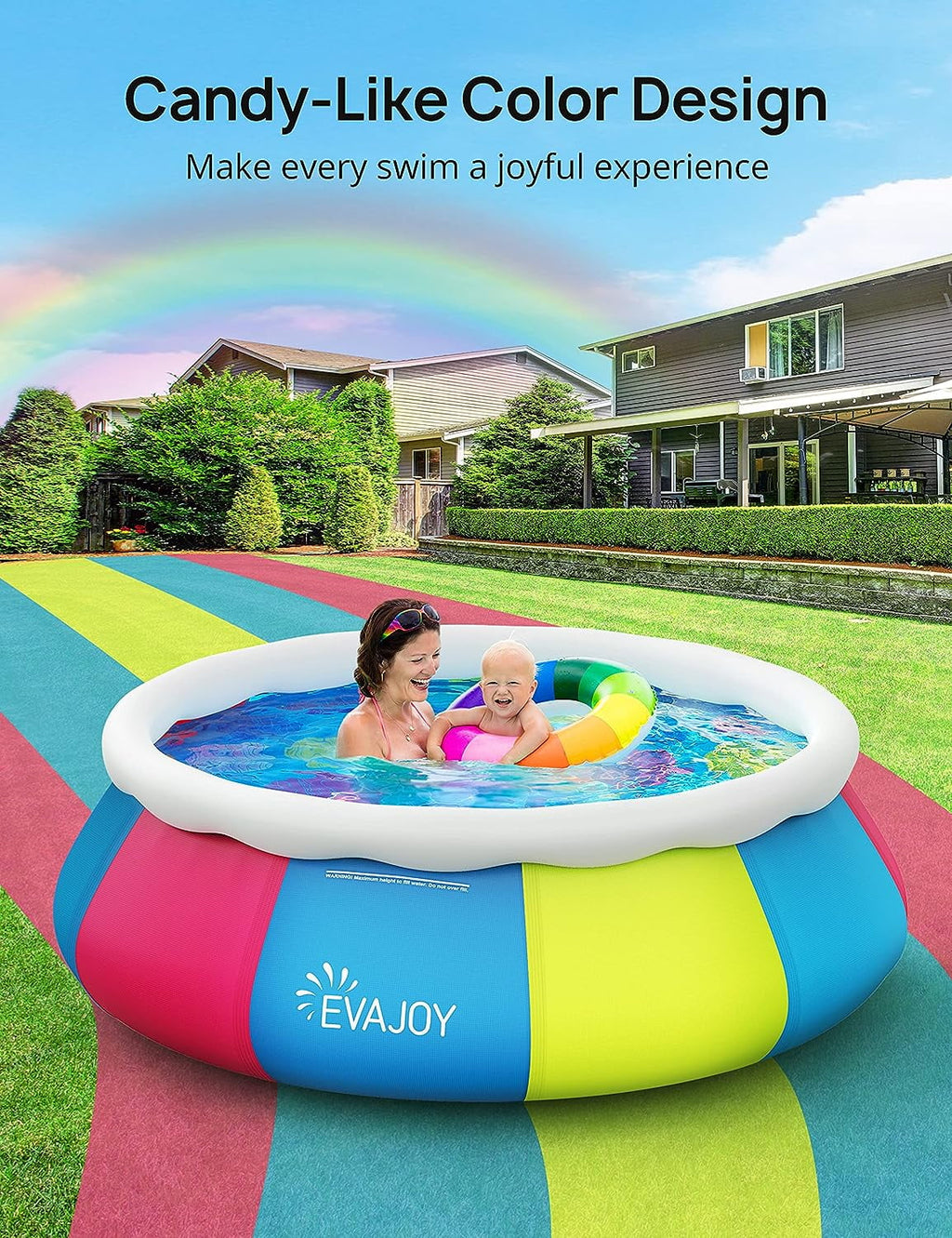 10ft 30in Inflatable Swimming Pool with Pool Cover I22758