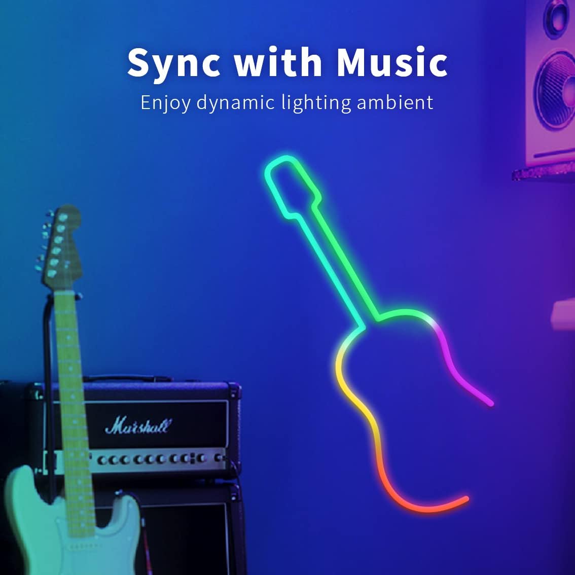 10FT LED Neon Rope Lights, 16 Million Colors, Pack of 2 F245249
