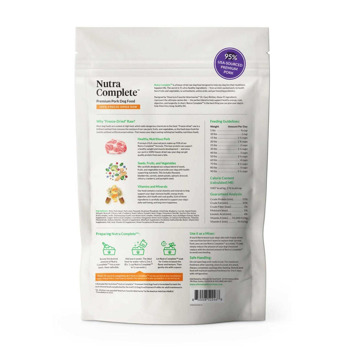Freeze Dried Raw Pork Dog Food H768168
