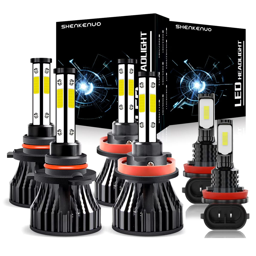 9005 H11 LED Headlight Bulbs 6x Bulbs Combo X742997
