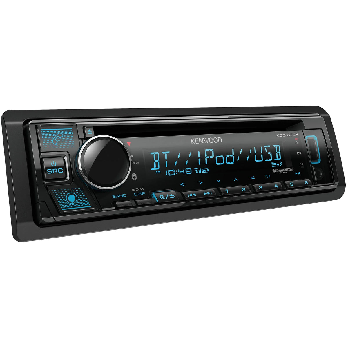 Bluetooth single DIN CD receiver with Satellite Tuner E543232