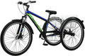 Adult Mountain Tricycle 27.5 Inch 7 Speed Three Wheel Trike Bike with Large Basket S5808