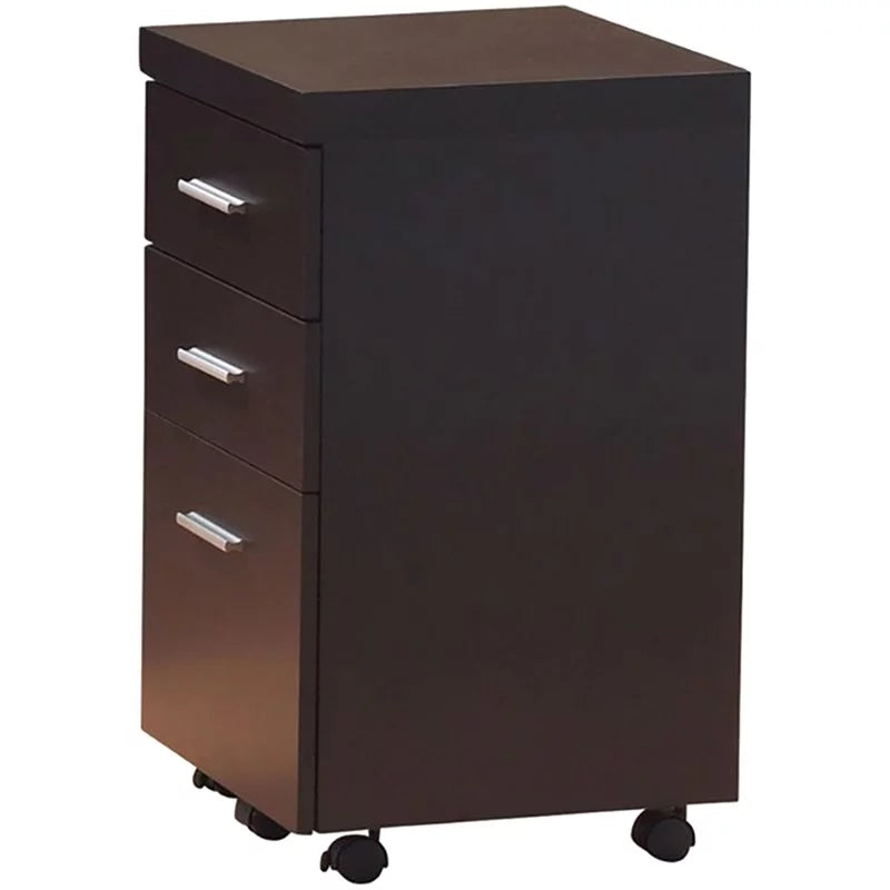 3 Piece Office Chair Computer Desk and Mobile File Cabinet N8131